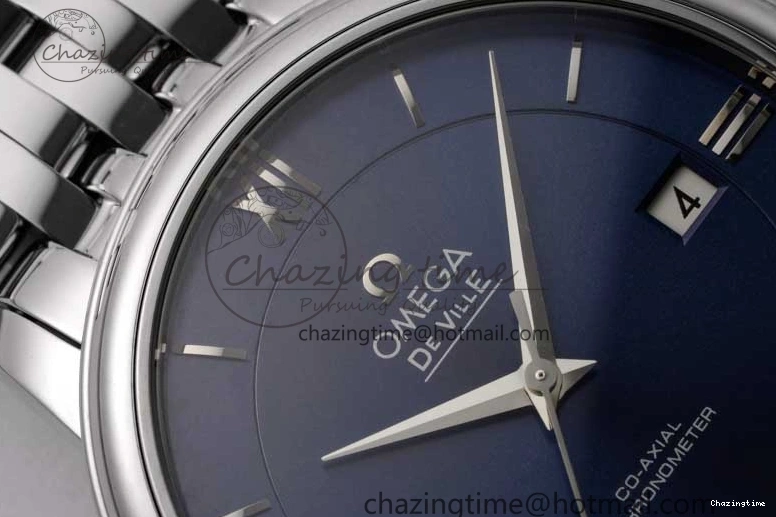 0716 De Ville SS DIWF 1:1 Best Edition Deep Blue Dial SS Markers on SS Bracelet MIYOTA TravelReady 7849